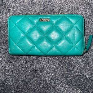 Kate Spade Turquoise Quilted Wallet
